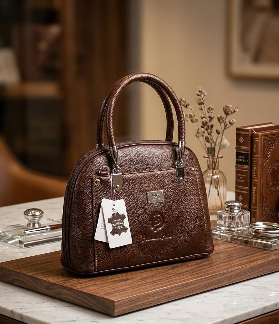 queen leather handbag (brown) queen leather handbag (brown)