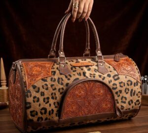 hair on duffle bag